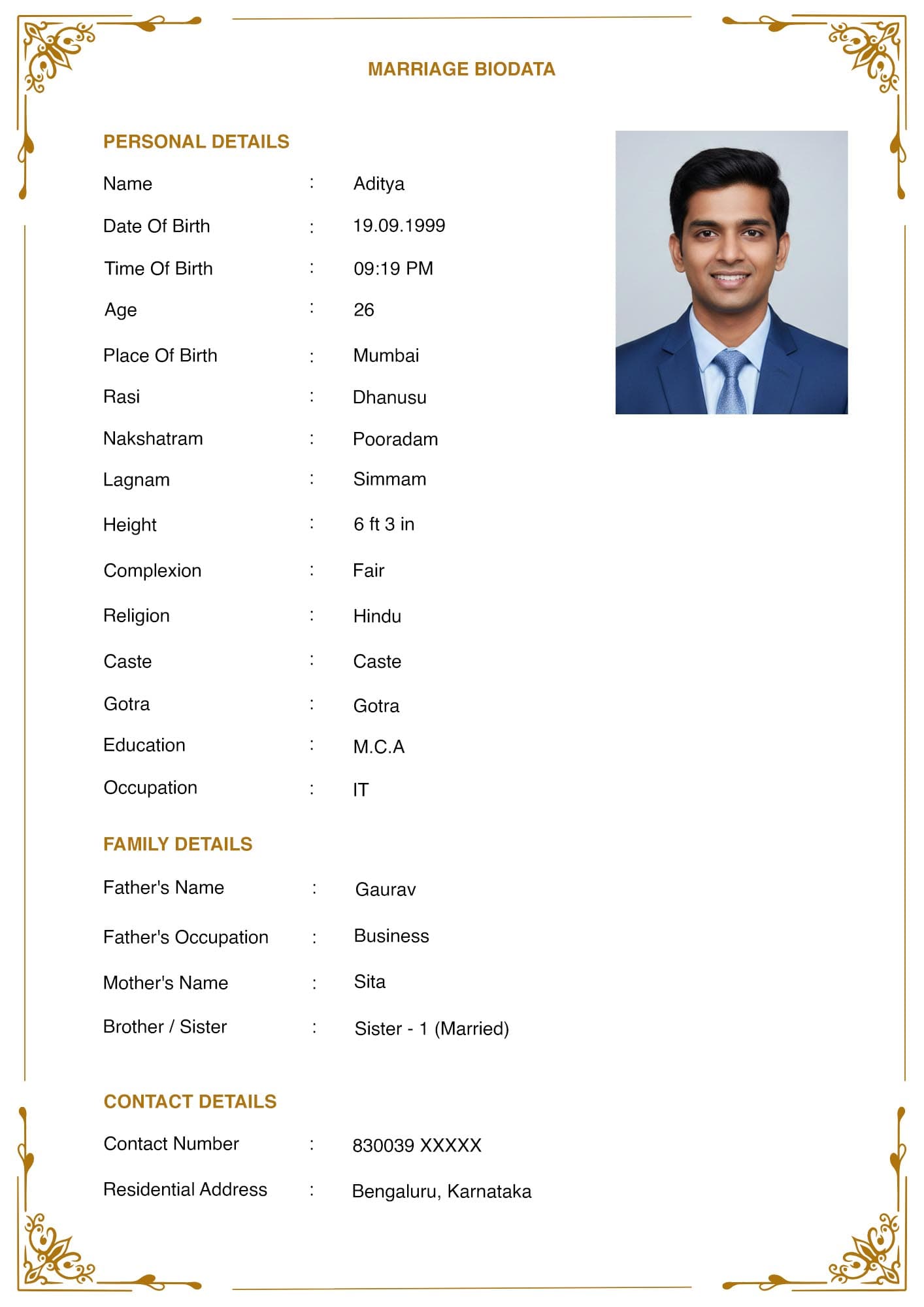 Marriage biodata pdf free download